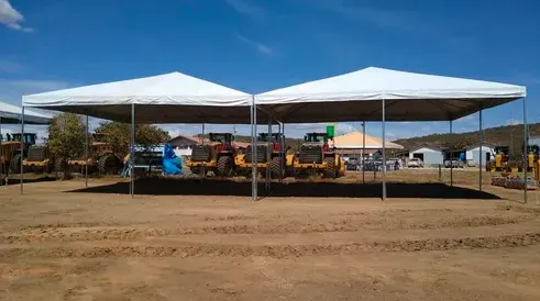Locação de tenda para obra e construção civil